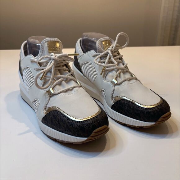 Michael Kors MK Women's Billie Trainer Signature Sneakers LS20K US Size 10 M - Picture 13 of 13
